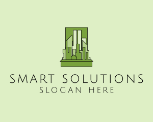 Green City Skyline  logo design