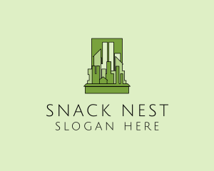 Green City Skyline  logo design