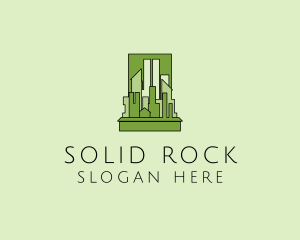 Green City Skyline  logo design