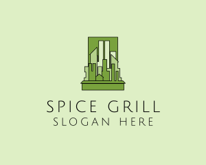 Green City Skyline  logo design