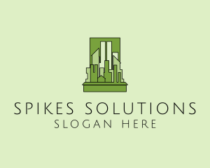 Green City Skyline  logo design