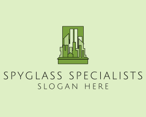 Green City Skyline  logo design