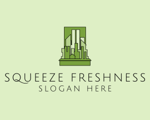 Green City Skyline  logo design