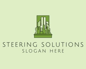 Green City Skyline  logo design