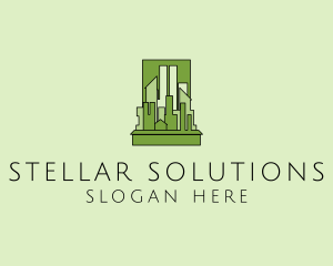 Green City Skyline  logo design