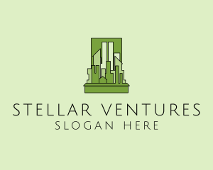 Green City Skyline  logo design