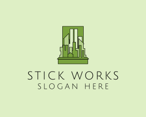 Green City Skyline  logo design