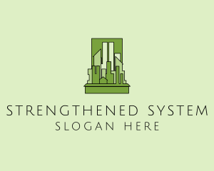 Green City Skyline  logo design