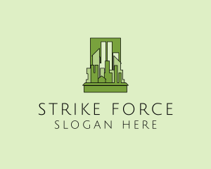 Green City Skyline  logo design