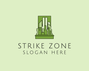 Green City Skyline  logo design