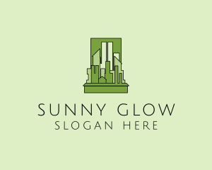 Green City Skyline  logo design