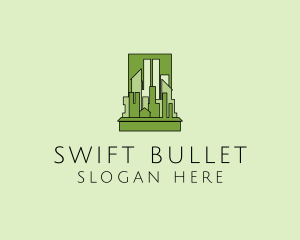 Green City Skyline  logo design