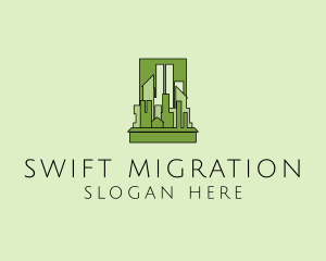 Green City Skyline  logo design