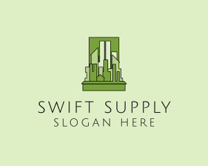 Green City Skyline  logo design