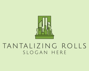 Green City Skyline  logo design