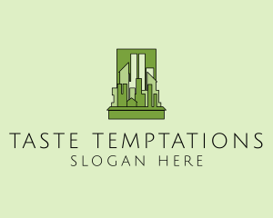 Green City Skyline  logo design