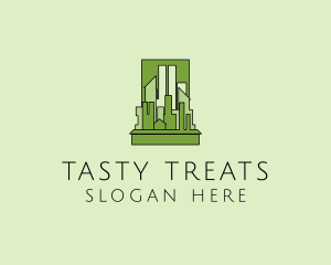 Green City Skyline  logo design