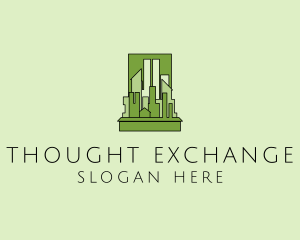 Green City Skyline  logo design