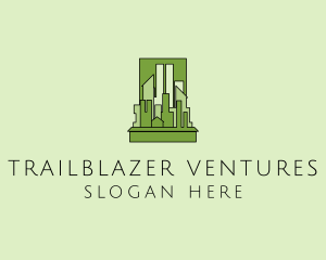 Green City Skyline  logo design