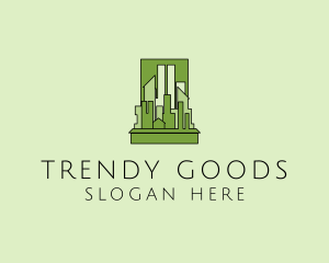 Green City Skyline  logo design