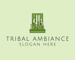 Green City Skyline  logo design