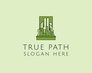 Green City Skyline  logo design