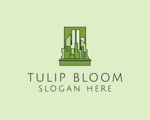 Green City Skyline  logo design