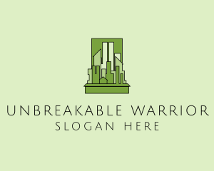 Green City Skyline  logo design