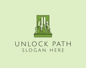 Green City Skyline  logo design