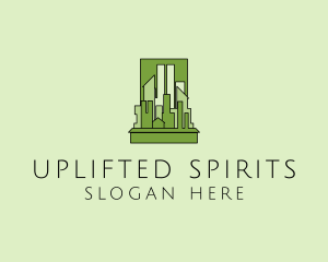 Green City Skyline  logo design