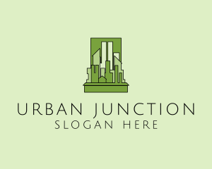 Green City Skyline  logo design