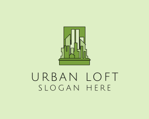 Green City Skyline  logo design