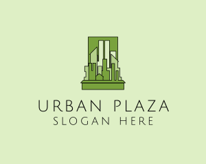 Green City Skyline  logo design