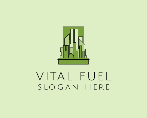 Green City Skyline  logo design