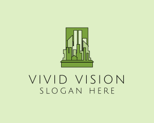 Green City Skyline  logo design