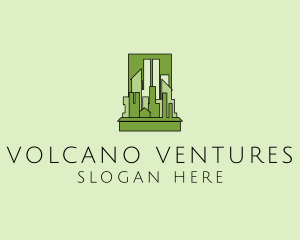 Green City Skyline  logo design