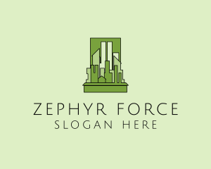 Green City Skyline  logo design