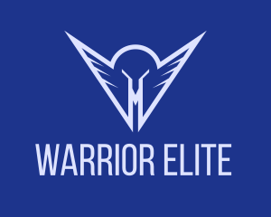 Winged Warrior Helmet logo design