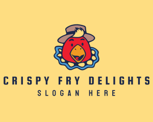 Chicken Restaurant Hat logo design