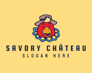 Chicken Restaurant Hat logo design