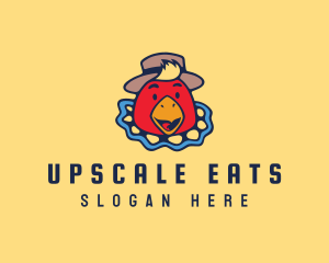 Chicken Restaurant Hat logo design