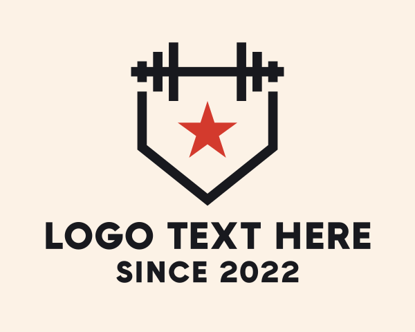 Barbell logo example 2