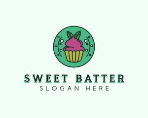 Vegan Sweet Cupcake logo design