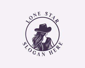 Woman Cowgirl Saloon logo design