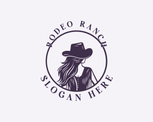 Woman Cowgirl Saloon logo