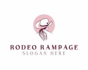 Cowboy Hat Cowgirl logo design