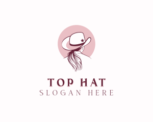 Cowboy Hat Cowgirl logo design