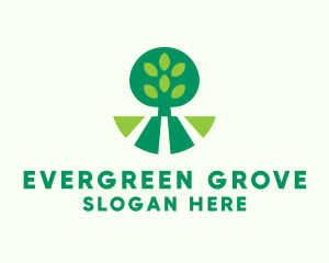 Tree Leaves Landscaping  logo design