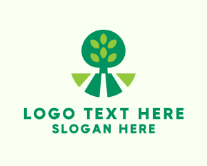 Evergreen - Tree Leaves Landscaping logo design