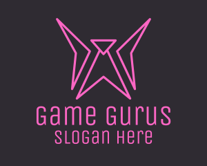 Pink Gaming Bird Logo